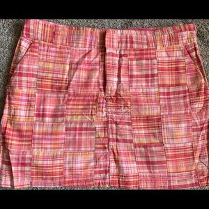 British Khaki Pink Plaid Patchwork Pencil Skirt